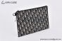 Dior A5 Pouch Beige & Black Oblique Jacquard