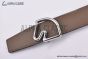 HERMES Tete de Cheval Belt Buckle & Graphite / Craie Reversible Epson Leather Belt