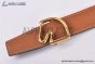HERMES Tete de Cheval Belt Permabrass Buckle & Noir / Orange Reversible Epsom Leather Belt