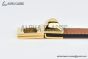 HERMES Lady Rivale Jean 18 YG Buckle & Orange Epsom Leather Belt