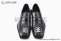 Balenciaga Black Grained Leather BB Logo Loafer