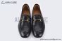 Gucci Black Croco Patern Leather Loafer with Horsebit