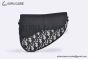Dior Mini Saddle Bag Beige & Black Oblique Jacquard with Black Grained Calfskin