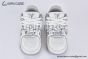 LV Trainer Maxi Sneaker Grained Leather Grey & White 1ACPPP