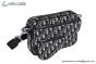 Dior Saddle Triple Pouch Beige & Black Dior Oblique Jacquard