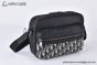 Dior Rider 2.0 Zipped Messenger Bag Beige & Black Oblique Jacquard with Black Grained Calfskin