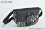 Dior Mini Saddle Messenger Bag with Flap Beige & Black Oblique Jacquard with Black Grained Calfskin
