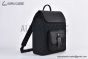 Dior Saddle Backpack with Flap Black Oblique Jacquard with Black Grained Calfskin