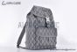 Dior Hit the Road Backpack Gray Diamond Canvas with Smooth Calfskin