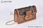 LV Dauphine Chain Wallet Monogram & Reverse Canvas M68746