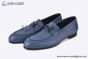 Hermes Paris Blue Leather Loafer