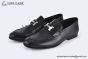 Hermes Paris Black Goat Leather Loafer with Tassel