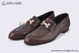Hermes Paris Dark Brown Leather Loafer