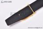HERMES Jokey Belt Permabrass Buckle & Graphite / Craie Reversible Epsom Leather Belt