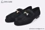 Hermes Honore Black Suede Leather with Hair Details