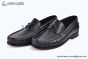 Hermes Karlo Black Smooth Leather Loafer with Black H Buckle