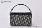 Dior Mini Roller Bag Beige & Black Oblique Jacquard with Black Grained Calfskin 