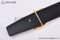 HERMES Tete de Cheval Belt Permabrass Buckle & Noir / Orange Reversible Togo & Box 135 Leather Belt
