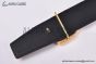 HERMES Tete de Cheval Belt Permabrass Buckle & Noir / Orange Reversible Epsom Leather Belt