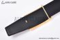 HERMES Tube H Belt Permabrass Buckle & Graphite / Craie Reversible Togo & Box 135 Leather Belt