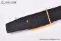 HERMES Tube H Belt Permabrass Buckle & Noir / Orange Reversible Epsom Leather Belt