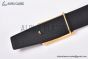 HERMES Tube H Belt Permabrass Buckle & Graphite / Craie Reversible Epsom Leather Belt