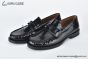 Ferragamo Gancini Black Patent Leather Loafer