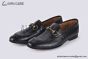 Gucci Black Croco Patern Leather Loafer with Horsebit