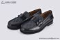 Gucci Monogram Canvas / Black Leather Buckle Loafer