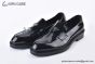 Prada Chocolate Black Patent Leather Loafers