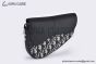 Dior Mini Saddle Bag Beige & Black Oblique Jacquard with Black Grained Calfskin