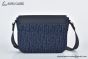 Dior Small Saddle Messenger Bag with Flap Blue Oblique Jacquard with Blue Grained Calfskin