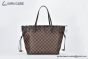 LV Neverfull MM Damier Ebene Canvas Cerise Red & Brown N40599