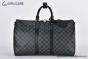 LV Keepall Bandoulière 45 / 55 Damier Graphite Canvas Black N41418 / N41413