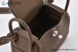 Hermes Mini Lindy Etoupe Togo Leather Palladium Hardware Fully Handmade