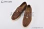 Loro Piana Summer Charms Walk Loafer Suede Rain Drops
