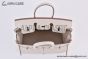 Hermes Birkin 25 Craie Togo Leather Palladium Hardware Fully Handmade