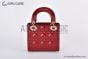 Dior Mini Lady Dior Bag Cherry Red Cannage Lambskin