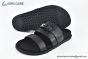 Hermes Jackson Black Chevron Leather Sandal