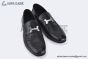 Hermes Paris Black Goat Leather Loafer with Tassel