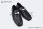 Hermes Karl Black Smooth / Croco Patern Leather Loafer