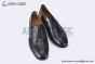 Hermes Ancora Black Smooth / Croco Patern Leather Loafer
