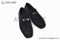 Hermes Karl Black Suede Leather Loafer