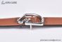 HERMES Tete de Cheval Belt Buckle & Noir / Orange Reversible Togo & Box 135 Leather Belt