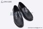 Hermes Karlo Black Smooth Leather Loafer with Black H Buckle