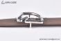 HERMES Tete de Cheval Belt Buckle & Graphite / Craie Reversible Togo & Box 135 Leather Belt