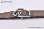 HERMES Tete de Cheval Belt Buckle & Graphite / Craie Reversible Epson Leather Belt