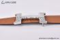 HERMES Constance Touareg Belt Buckle & Noir / Orange Reversible Epsom Leather Belt