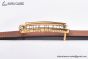 HERMES Tube H Belt Permabrass Buckle & Noir / Orange Reversible Togo & Box 135 Leather Belt