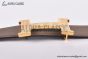 HERMES Constance Touareg Belt Permabrass Buckle & Graphite / Craie Reversible Epsom Leather Belt